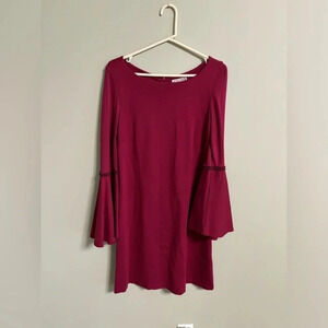 Nanette Lepore Dress Size 10 3/4 Sleevetrap W/Bell Cuff and Wide Boat Neck